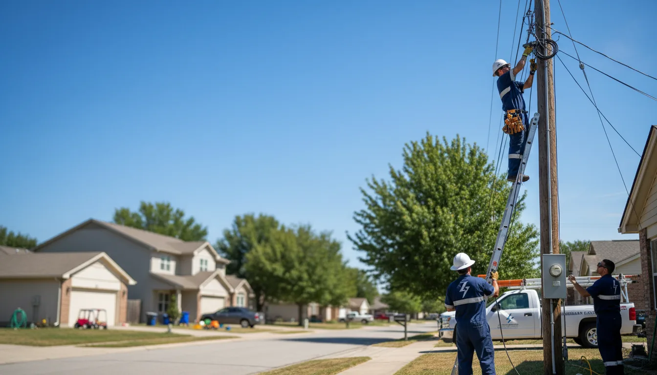 Residential electrician providing installation services in Scheller, IL